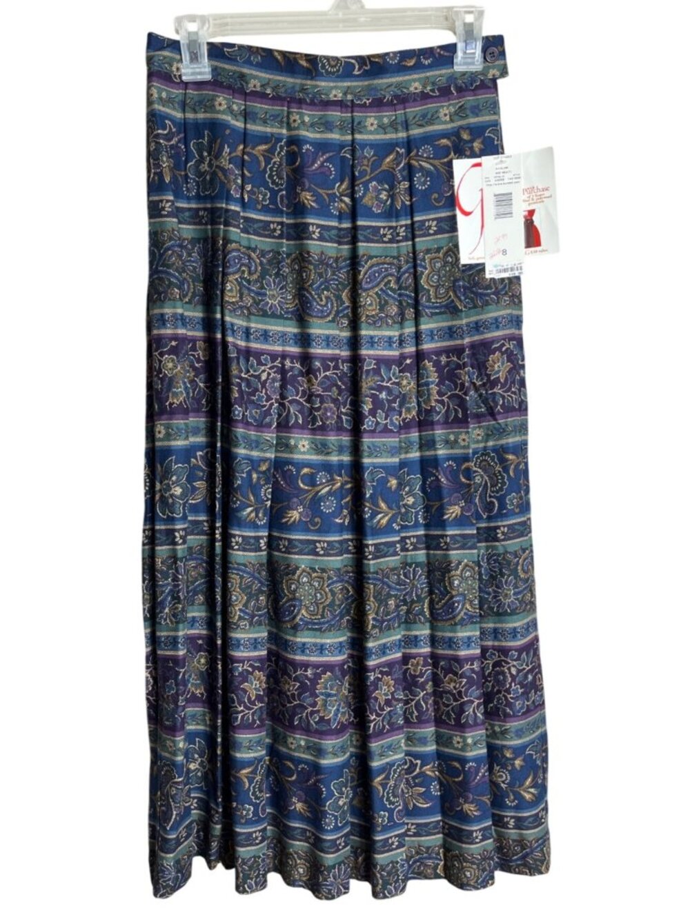 Vtg NWT Moody Midi Skirt Koret Dark Academia Cottage Preppy A-line Pockets Wom 6